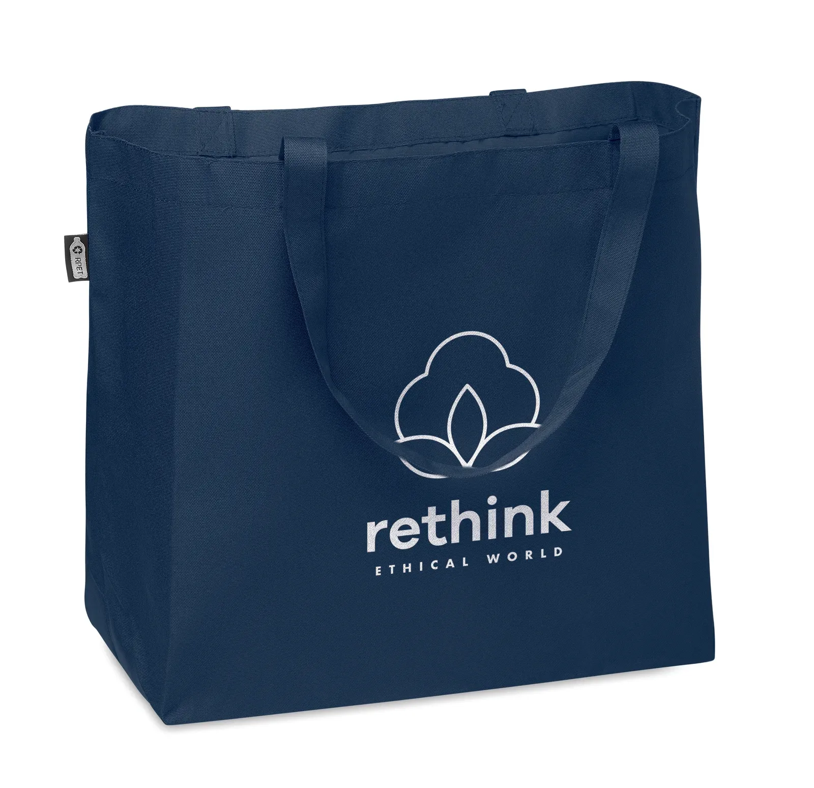 RPET Shopping Bag Fama with Long Handles 56X18X36 cm MO6134 Shopping Bag — Blue