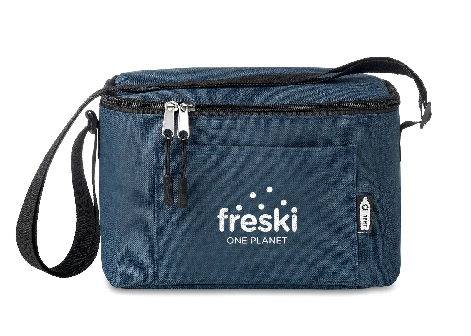 RPET Cooler Bag Cuba with 600d RPET 25X15.5X14.5 cm MO6150 Cooler Bag — Blue