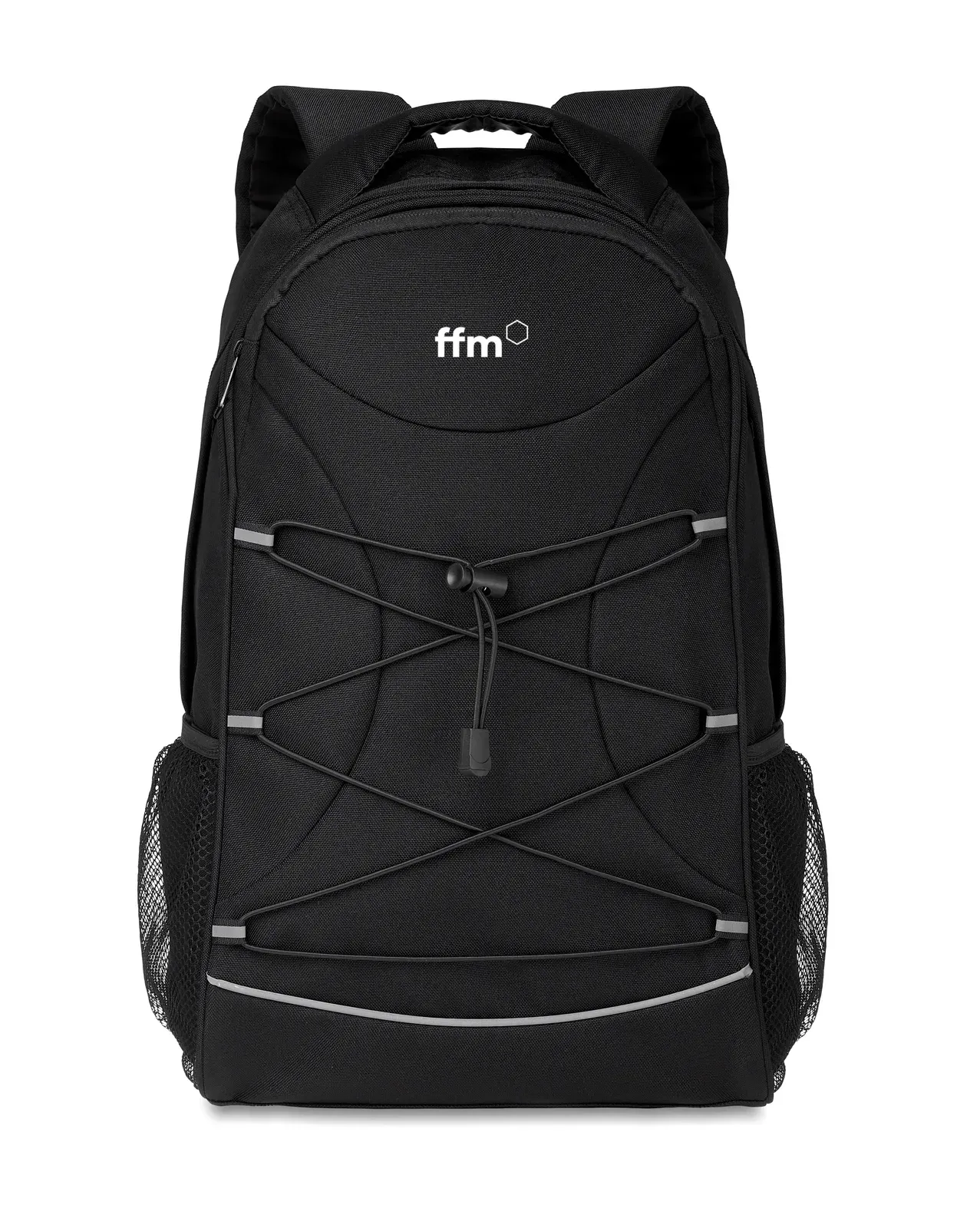 RPET Backpack Monte Lomo with Mesh Pocket 29X16X46 cm MO6156 — Black