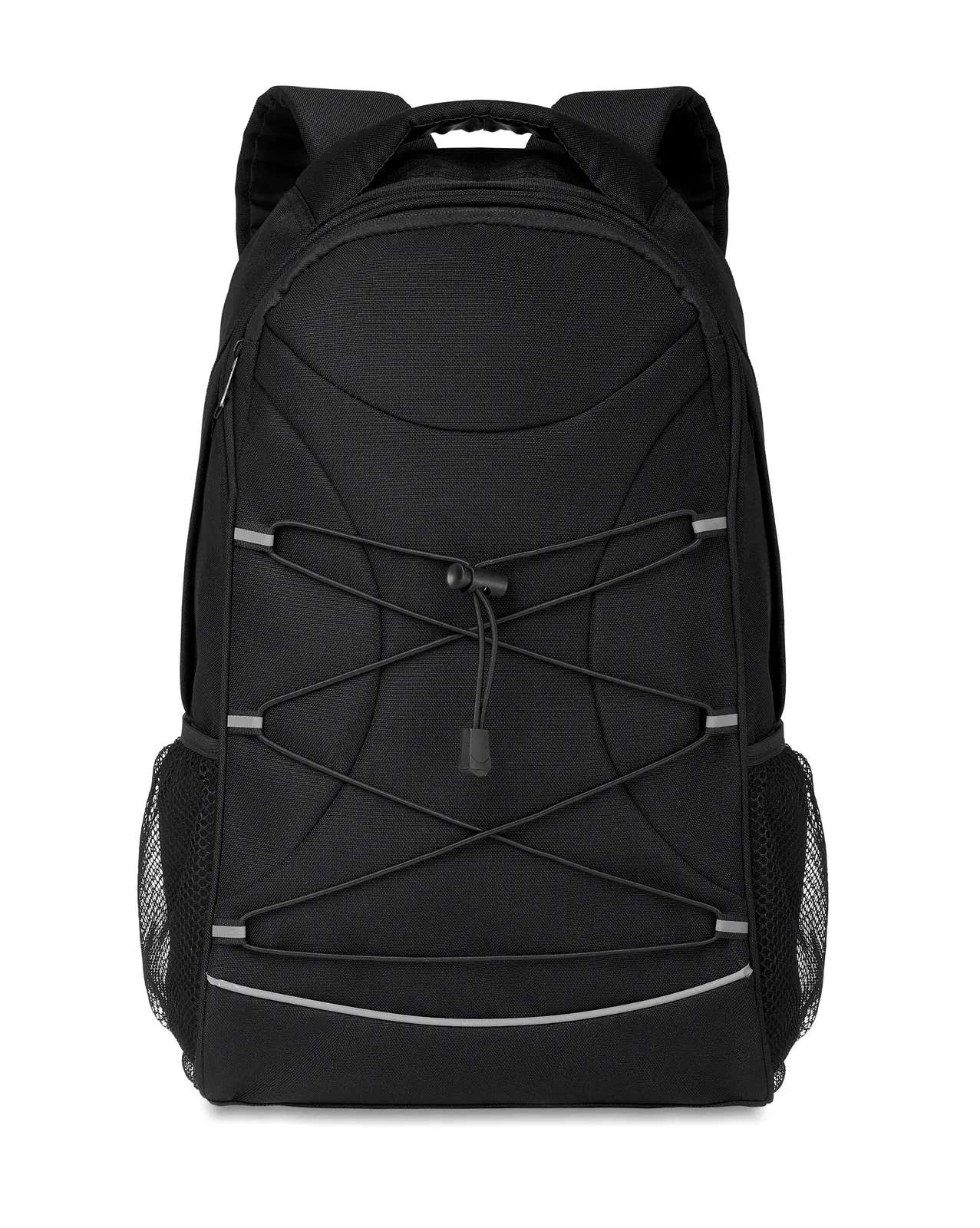 RPET Backpack Monte Lomo with Mesh Pocket 29X16X46 cm MO6156 — Black