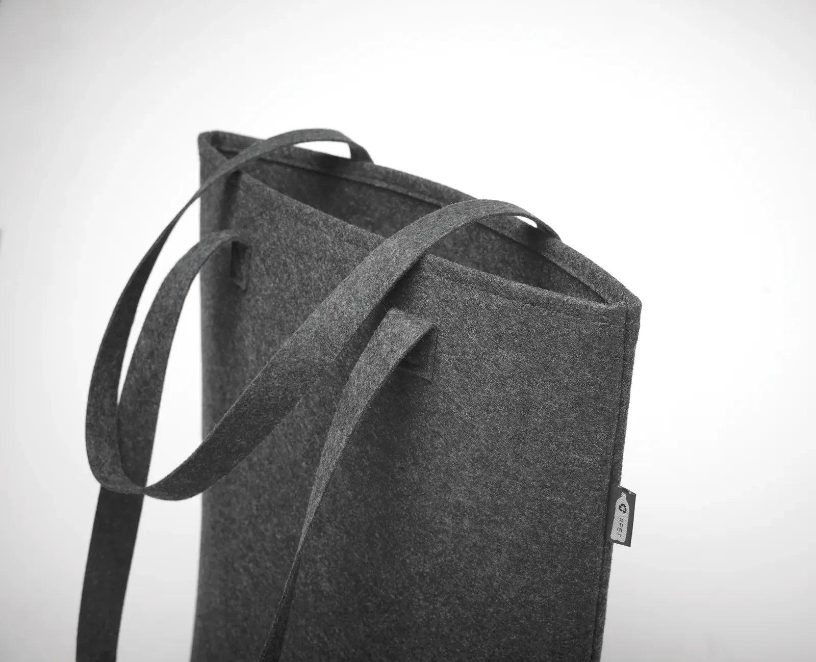 RPET Shopping Bag Taslo with Long Handles 40X15X42 cm MO6185 — Stone Grey