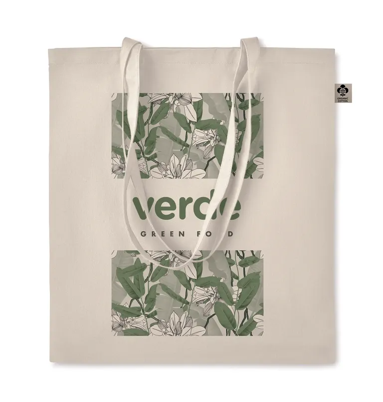 Organic Cotton Shopping Bag Zimde with Long Handles 38X42 cm
