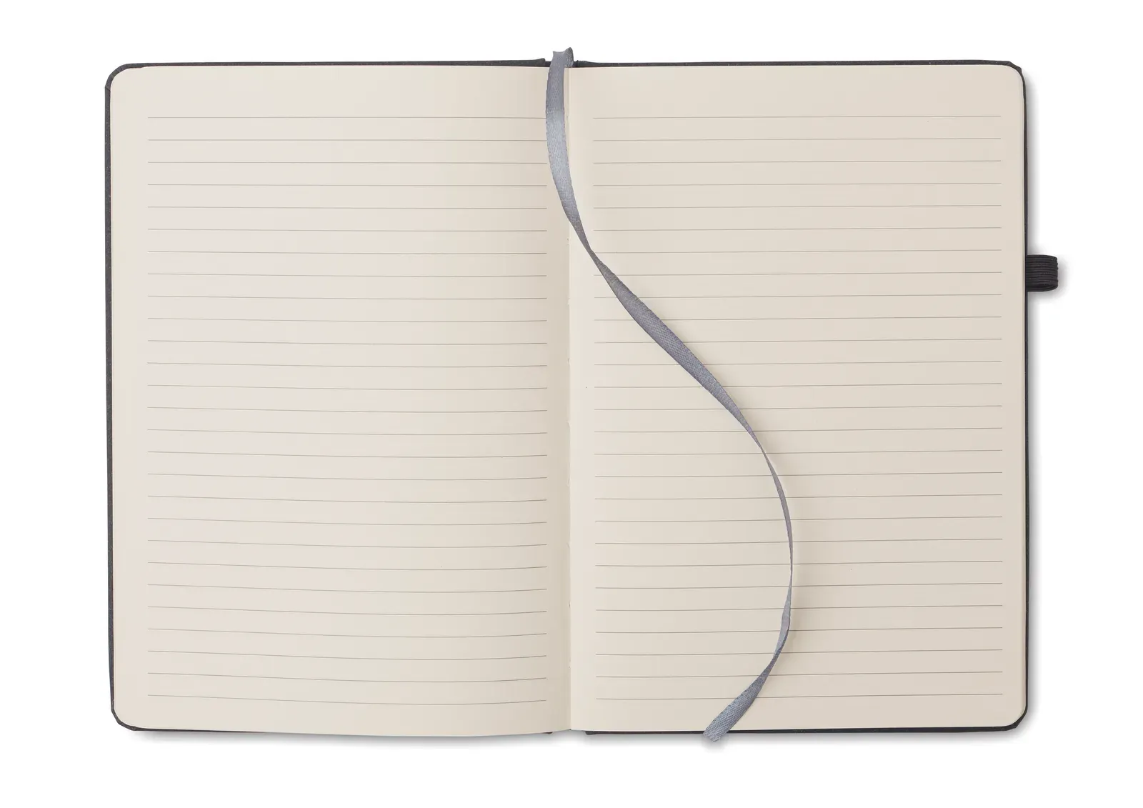Baobab A5 Recycled Leather Notebook – 160-Page Refill with Elastic Strap & Pen Holder — Black