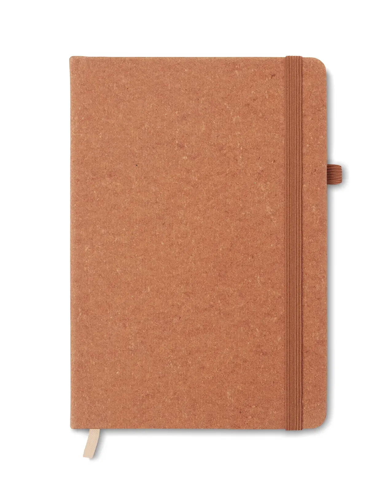 Baobab A5 Recycled Leather Notebook – 160-Page Refill with Elastic Strap & Pen Holder — Brown