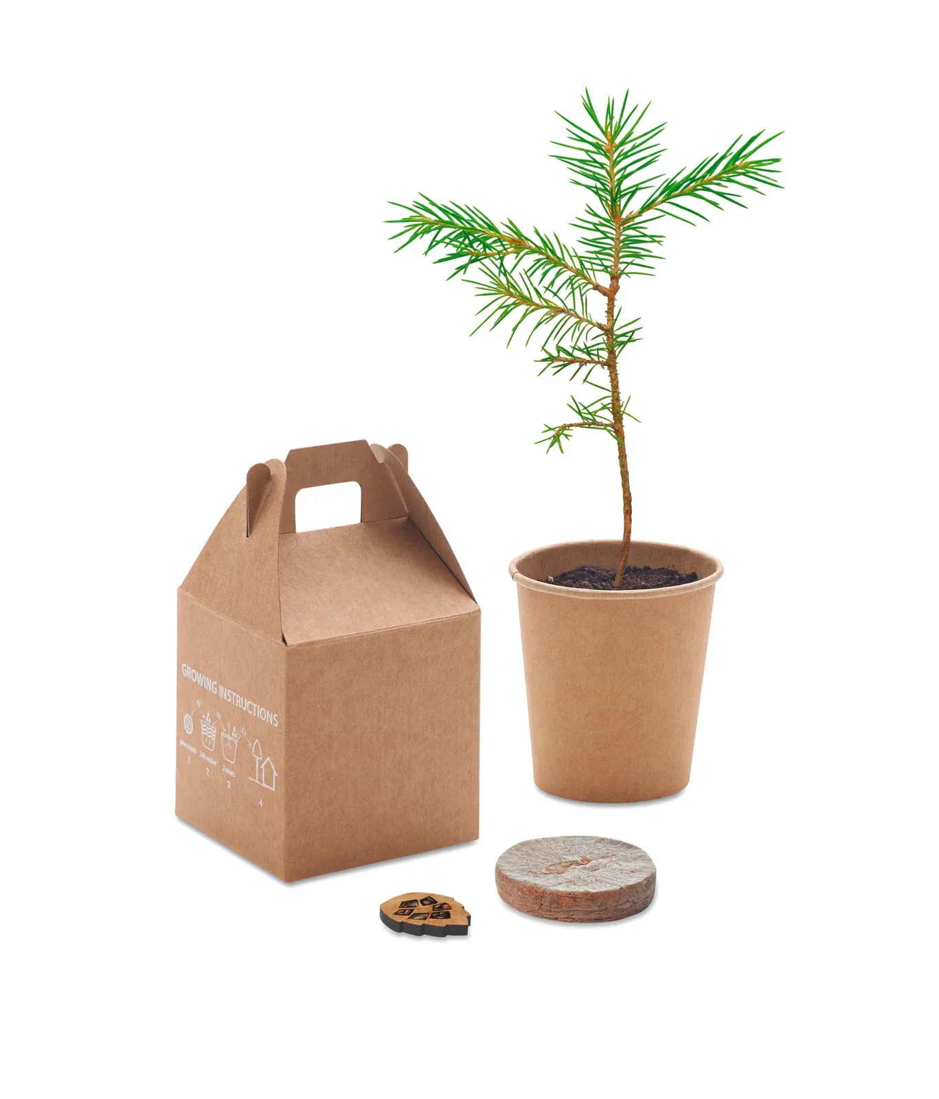 Growtree™ DIY Wooden Birdhouse Kit with Paint Set — Beige