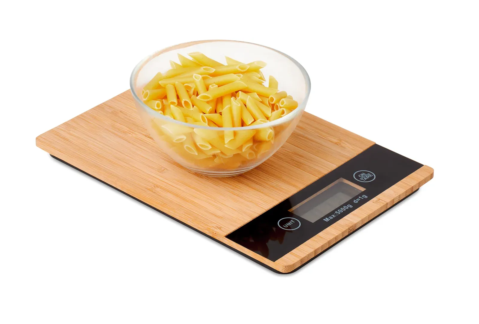 Precise – Digital Kitchen Scale Made from Bamboo; Perfect for Measuring Ingredients by Weight When Baking or Cooking — Wood