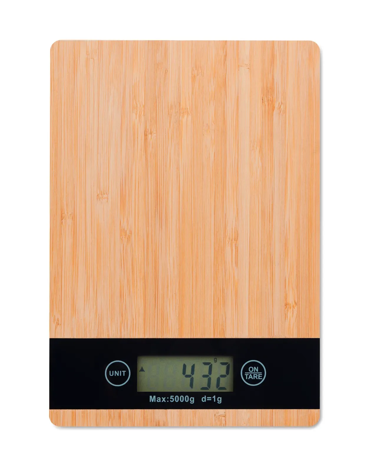 Precise – Digital Kitchen Scale Made from Bamboo; Perfect for Measuring Ingredients by Weight When Baking or Cooking — Wood
