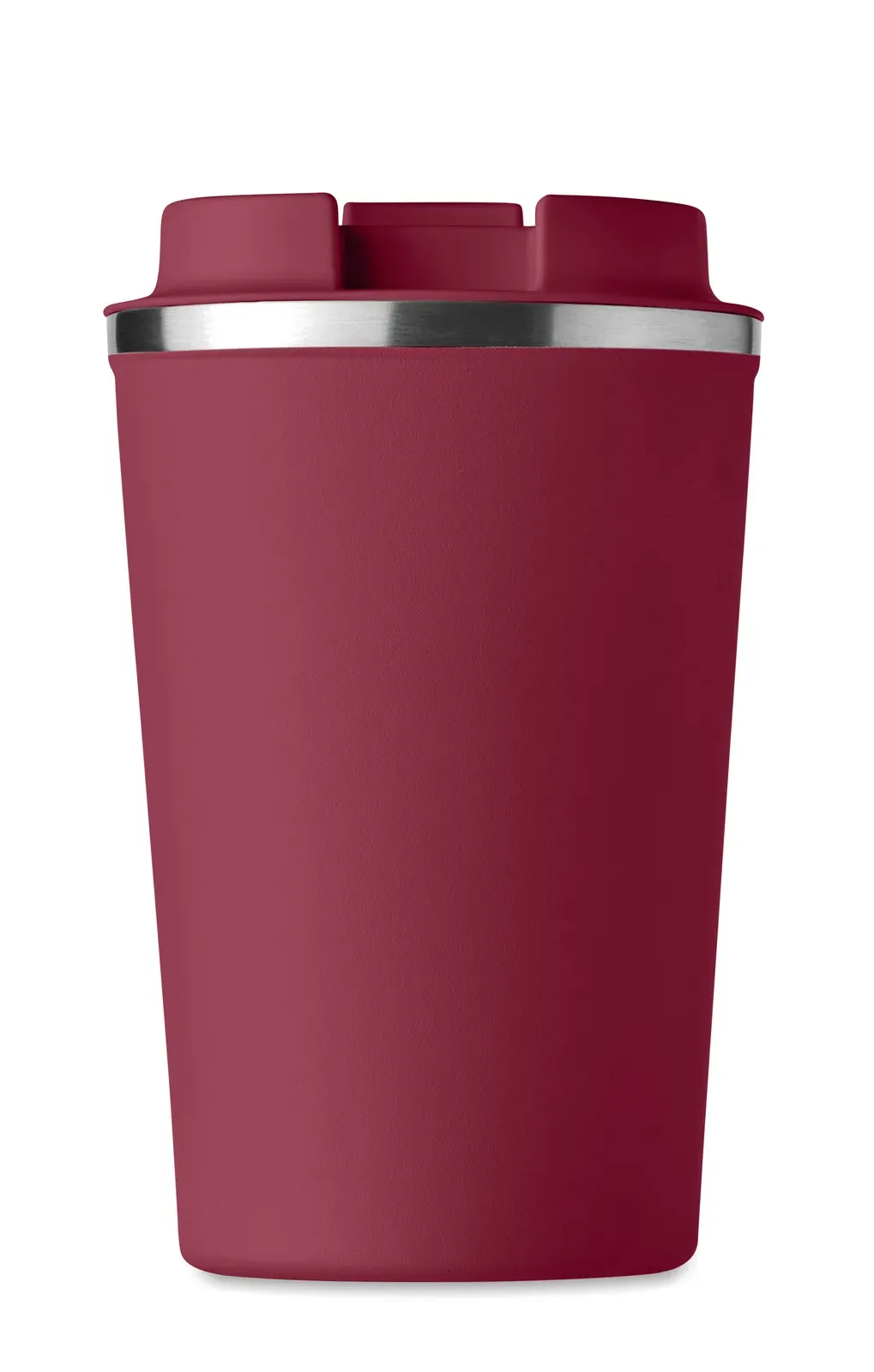 Brace – Double Wall Stainless Steel Tumbler with PP Lid — Burgundy