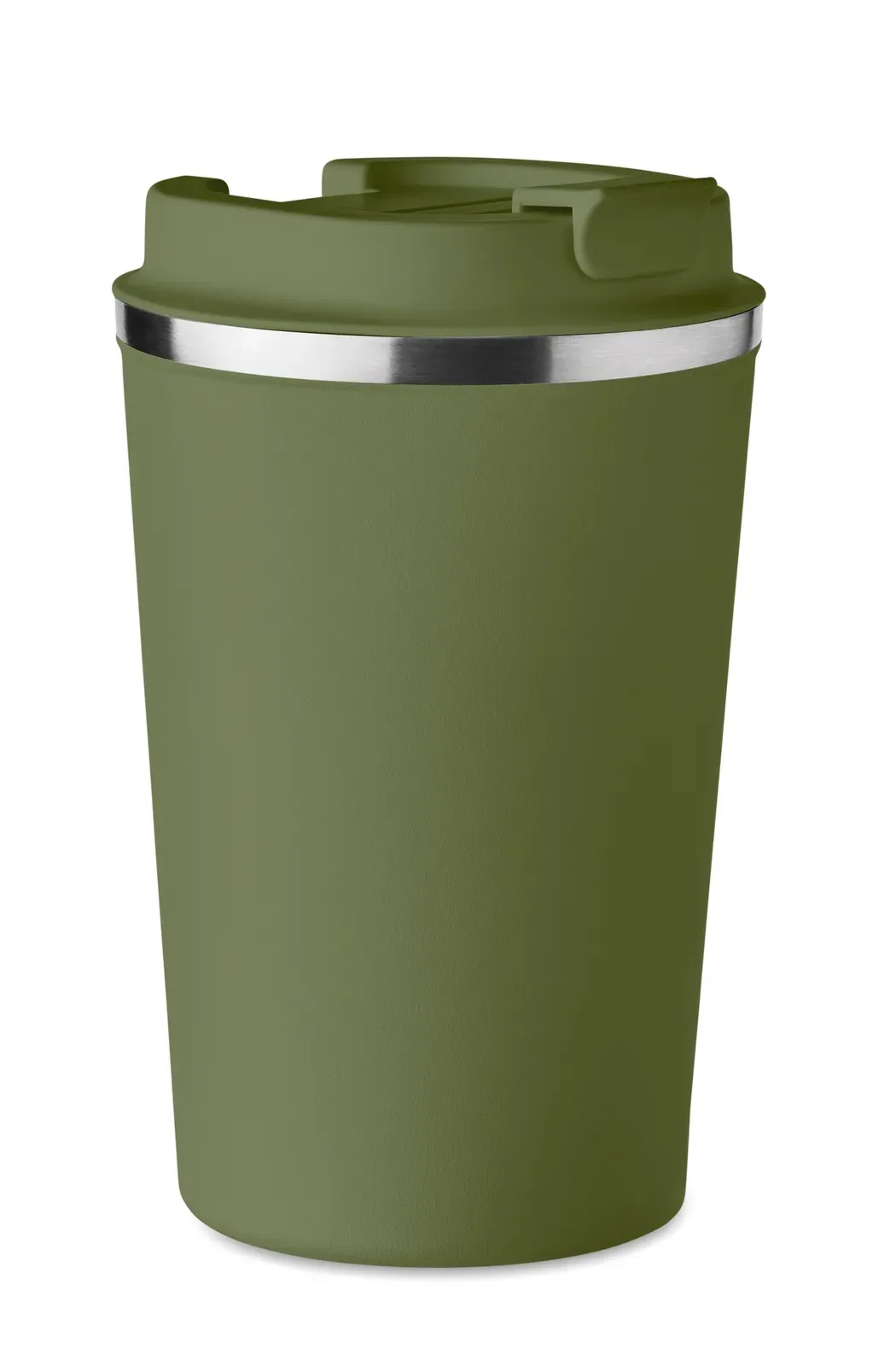 Brace – Double Wall Stainless Steel Tumbler with PP Lid — Dark Green