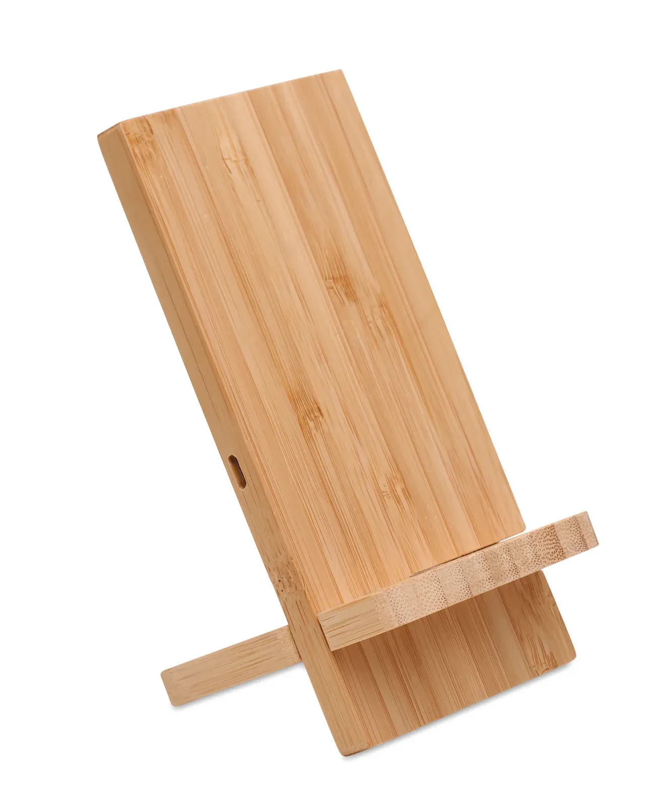 Whippy Plus Bamboo Wireless Charger Stand – Pen Holder, FSC-Certified — Wood