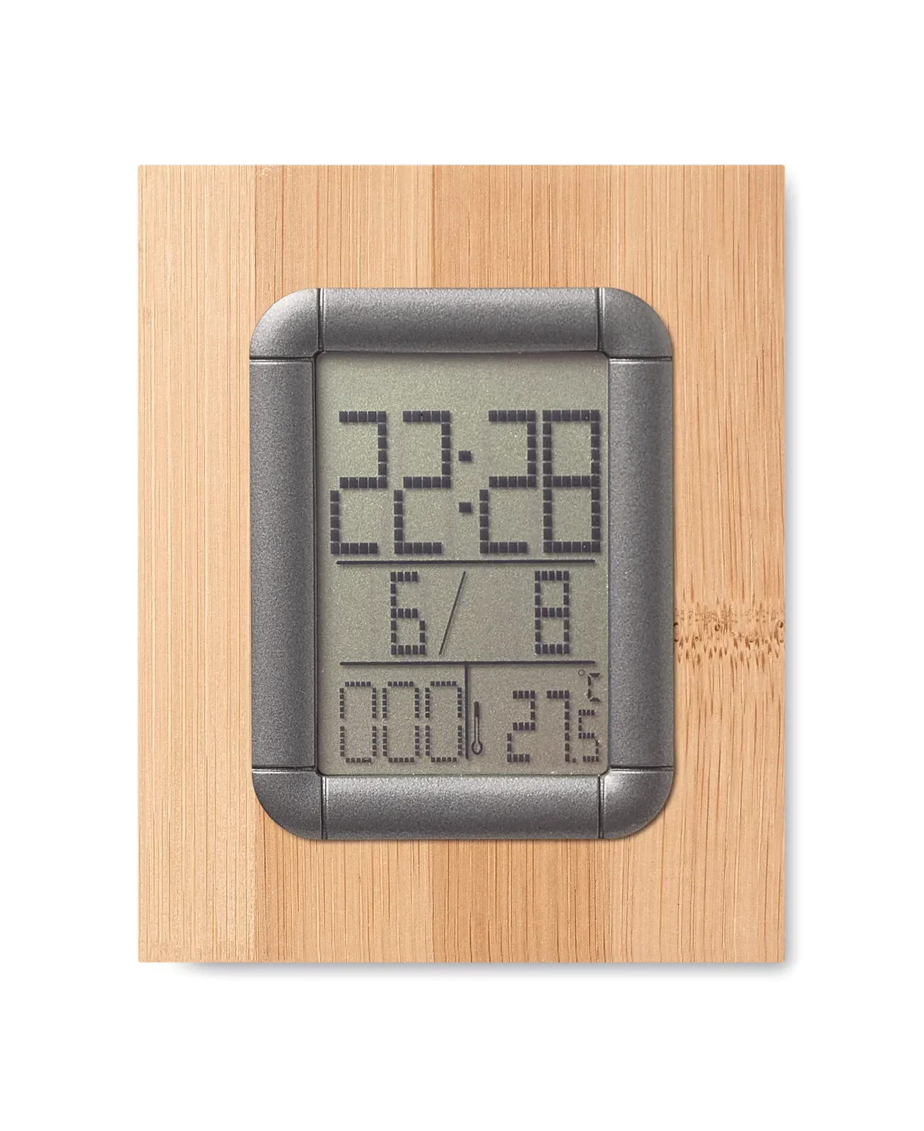Manila Bamboo Pen Holder – Calendar & Alarm Clock — Wood