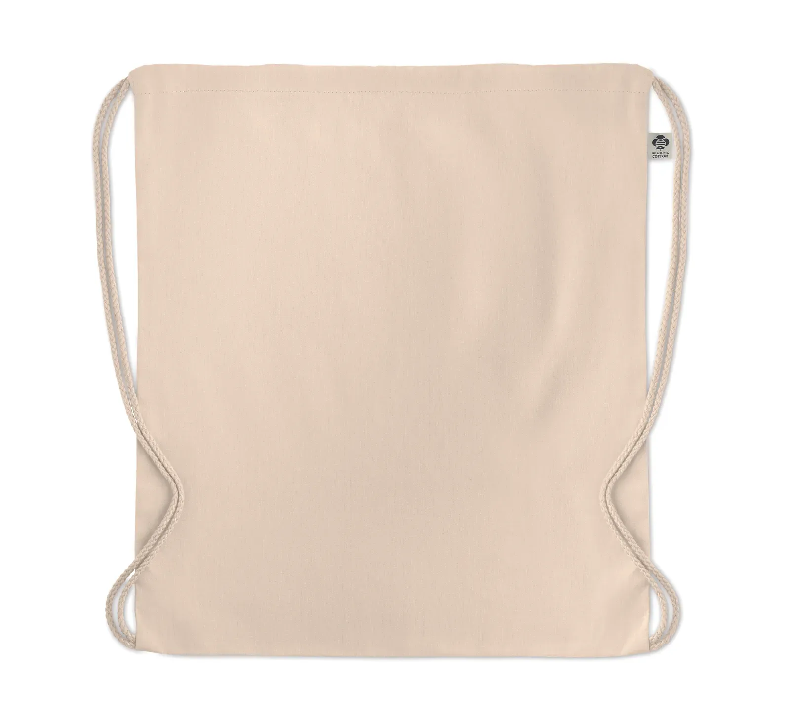 Organic Cotton Drawstring Bag Yuki with 140 Gr/M² 37X41 cm MO6354 — Beige