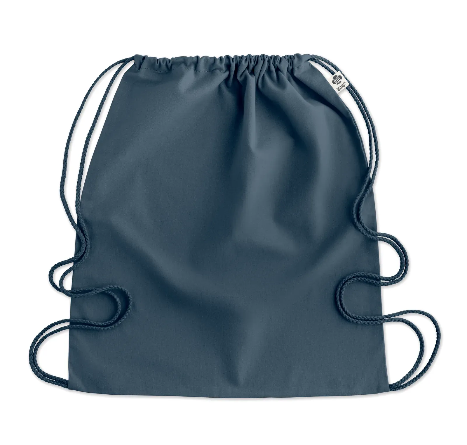 Organic Cotton Drawstring Bag Yuki Colour with 140 Gr/M² 37X41 cm — Blue