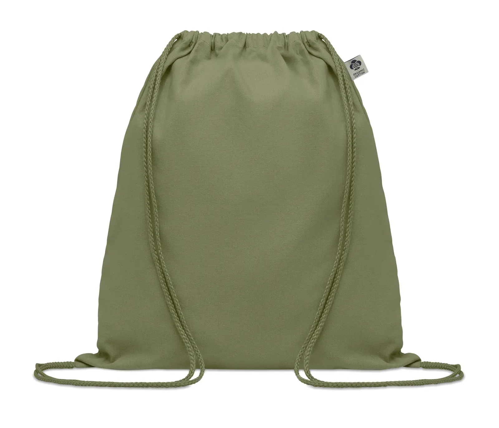 Organic Cotton Drawstring Bag Yuki Colour with 140 Gr/M² 37X41 cm — Green