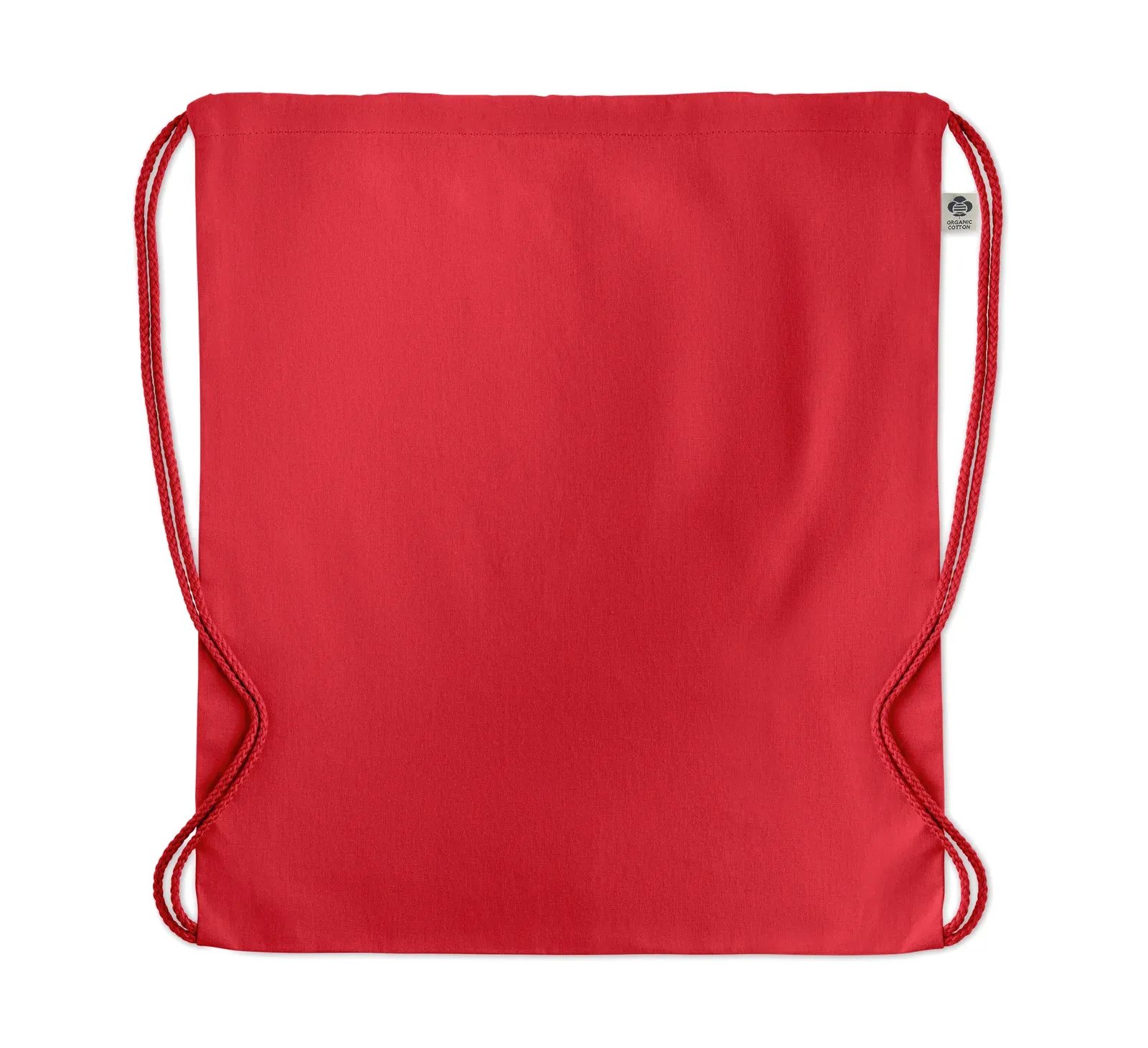 Organic Cotton Drawstring Bag Yuki Colour with 140 Gr/M² 37X41 cm — Red
