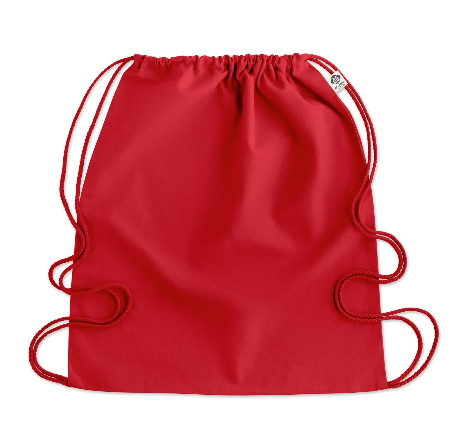 Organic Cotton Drawstring Bag Yuki Colour with 140 Gr/M² 37X41 cm — Red