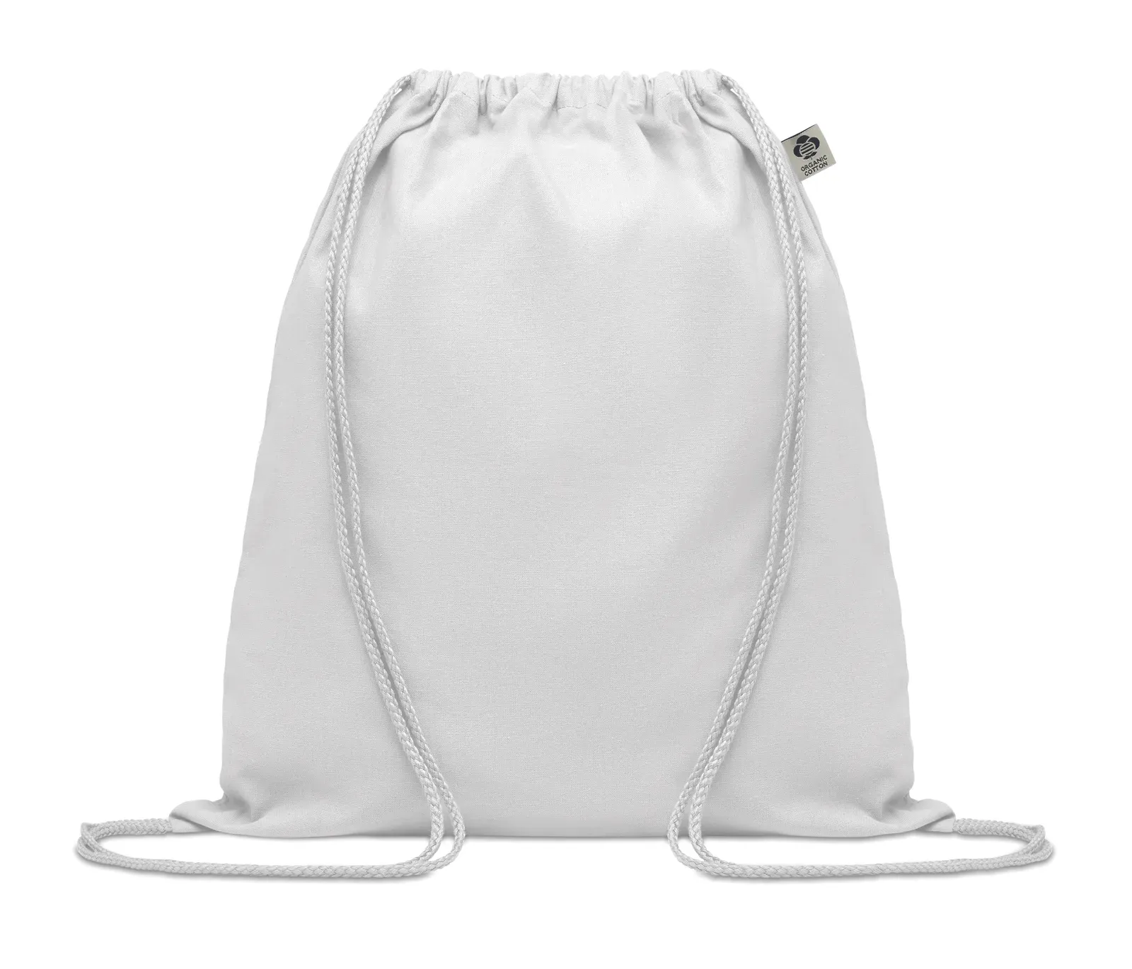 Organic Cotton Drawstring Bag Yuki Colour with 140 Gr/M² 37X41 cm — White