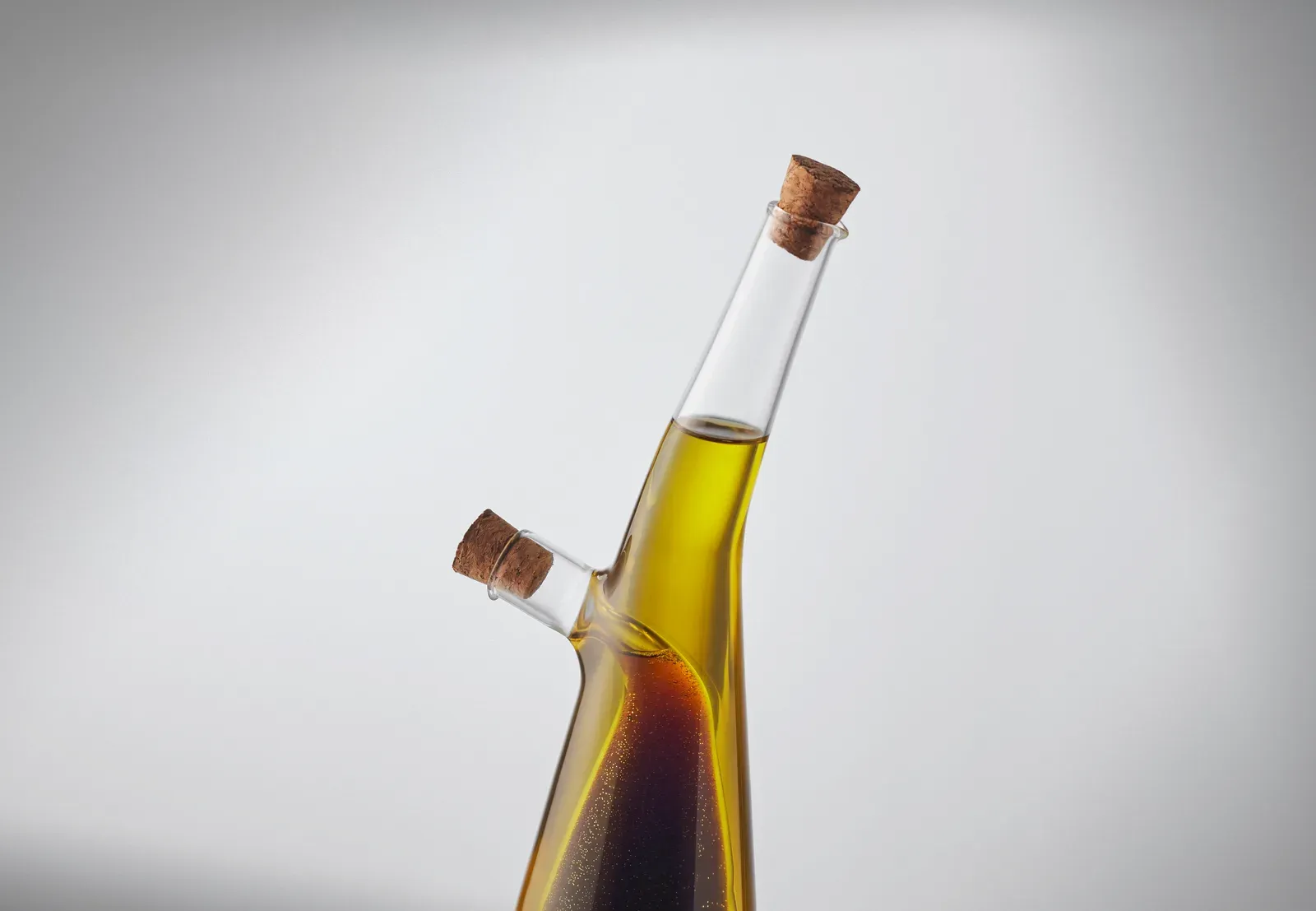 Barretin – 2-in-1 Glass Oil Dispenser and Sprayer with PP Lid and PE Straw — Transparent