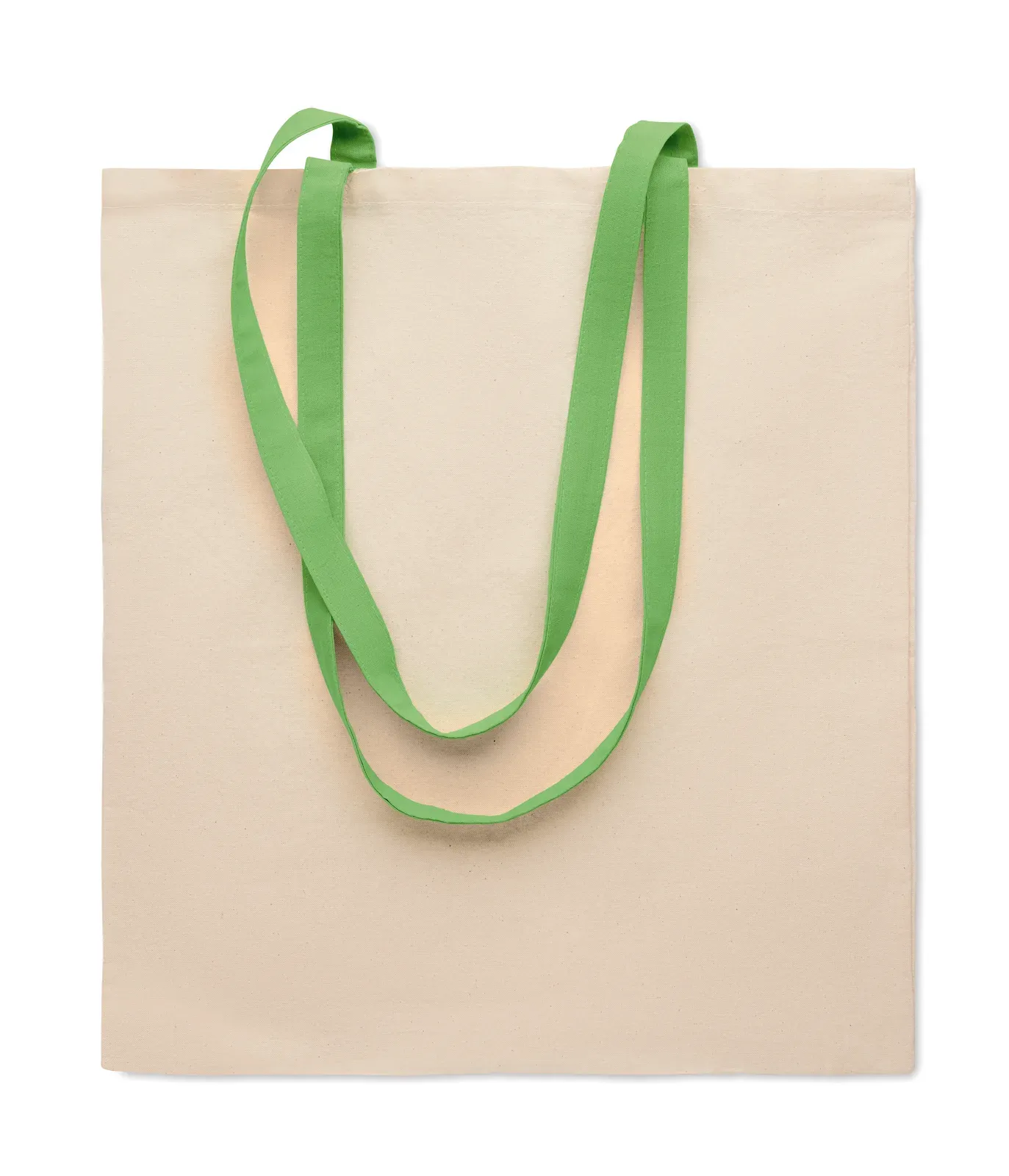 Cotton Shopping Bag Zevra with Long Handles 38X42 cm MO6437 Shopping Bag — Lime