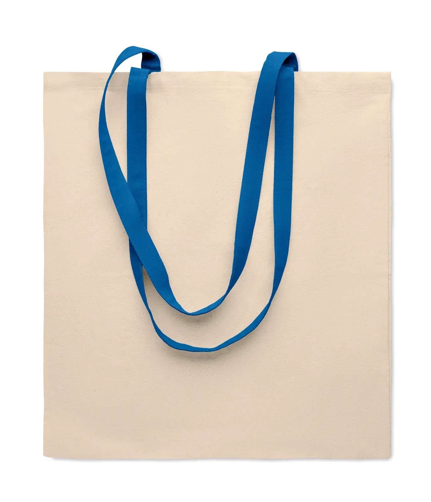 Cotton Shopping Bag Zevra with Long Handles 38X42 cm MO6437 Shopping Bag — Royal Blue