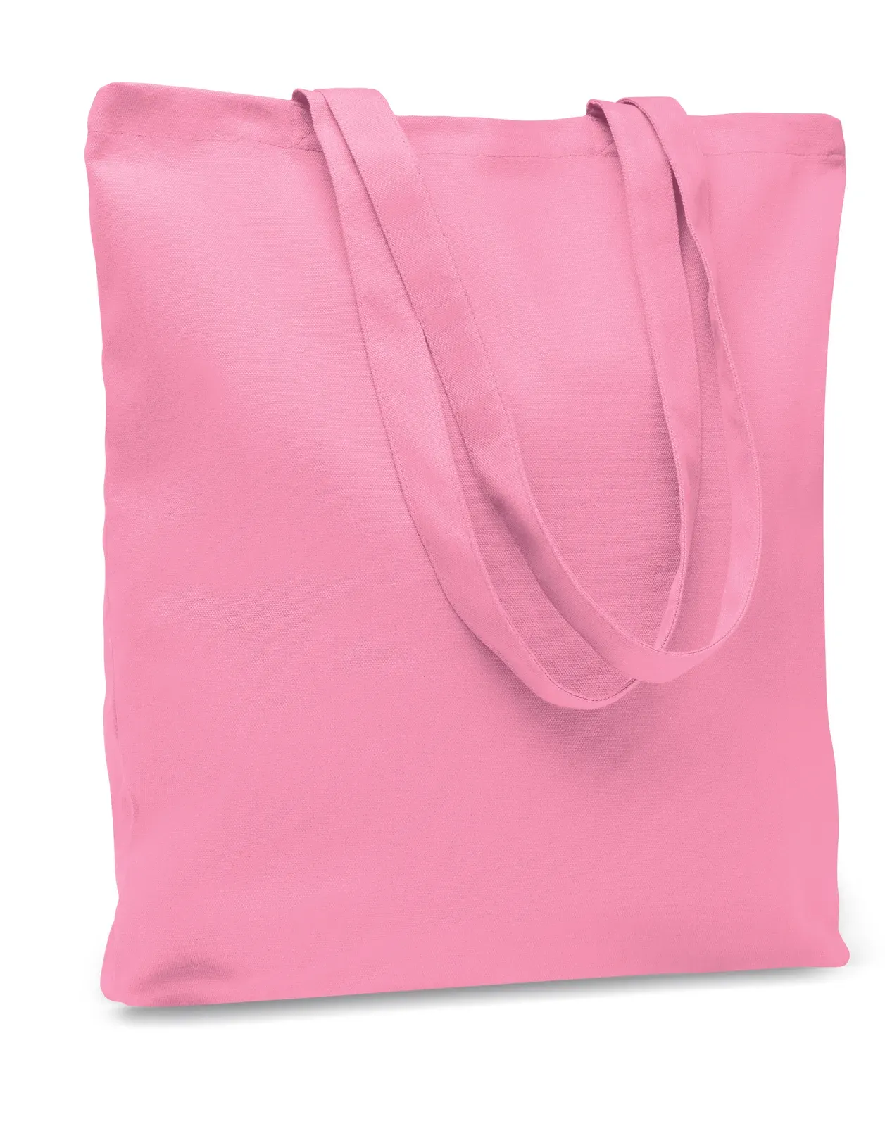 Canvas Shopping Bag Rassa Coloured with Long Handles 38X9X42 cm — Baby Pink