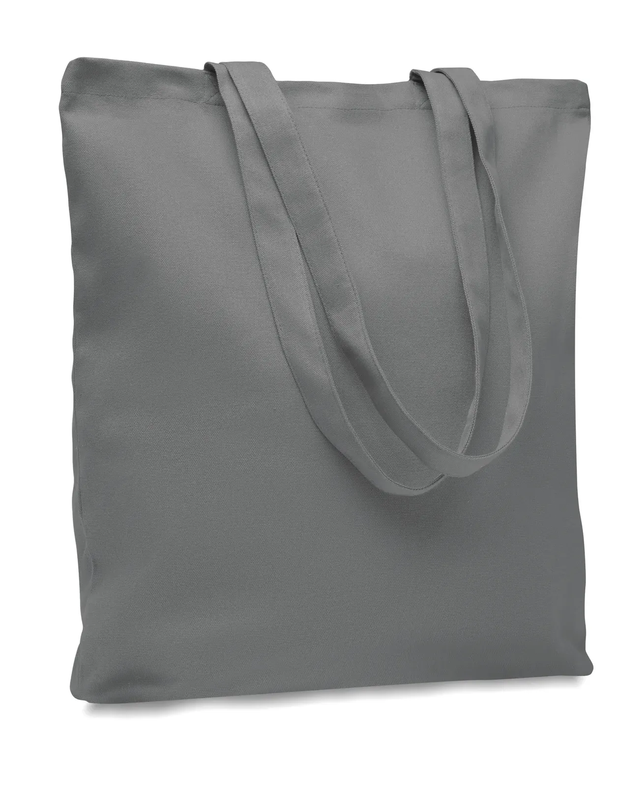 Canvas Shopping Bag Rassa Coloured with Long Handles 38X9X42 cm — Grey