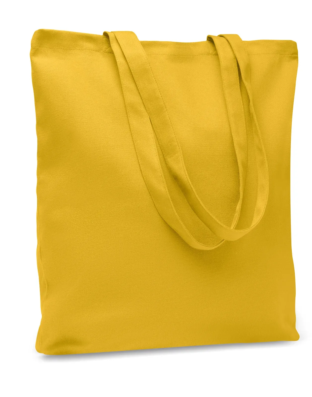 Canvas Shopping Bag Rassa Coloured with Long Handles 38X9X42 cm — Yellow