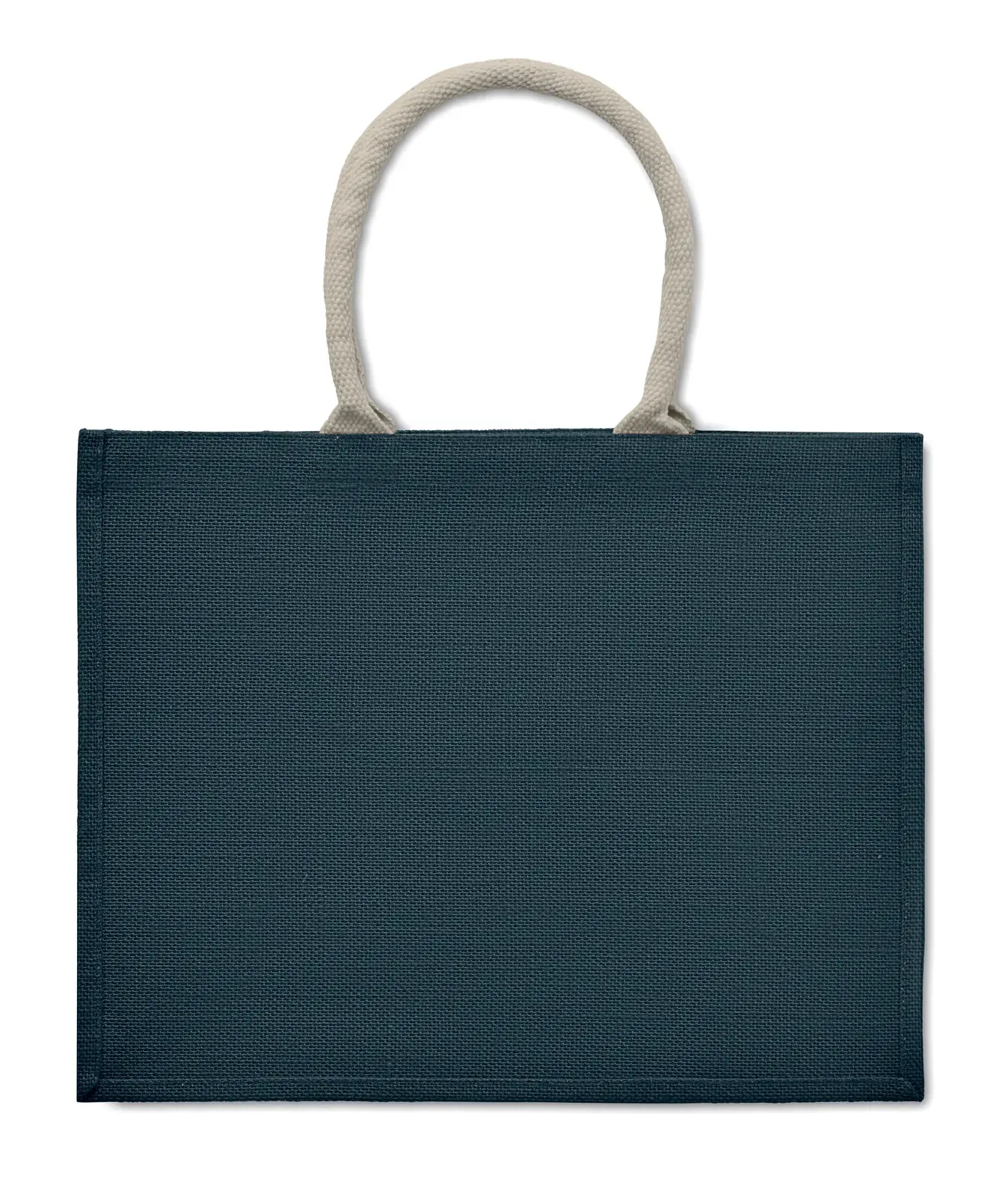 Cotton Beach Bag Aura with Short Handles 43X20X34 cm MO6443 Beach Bag — Blue