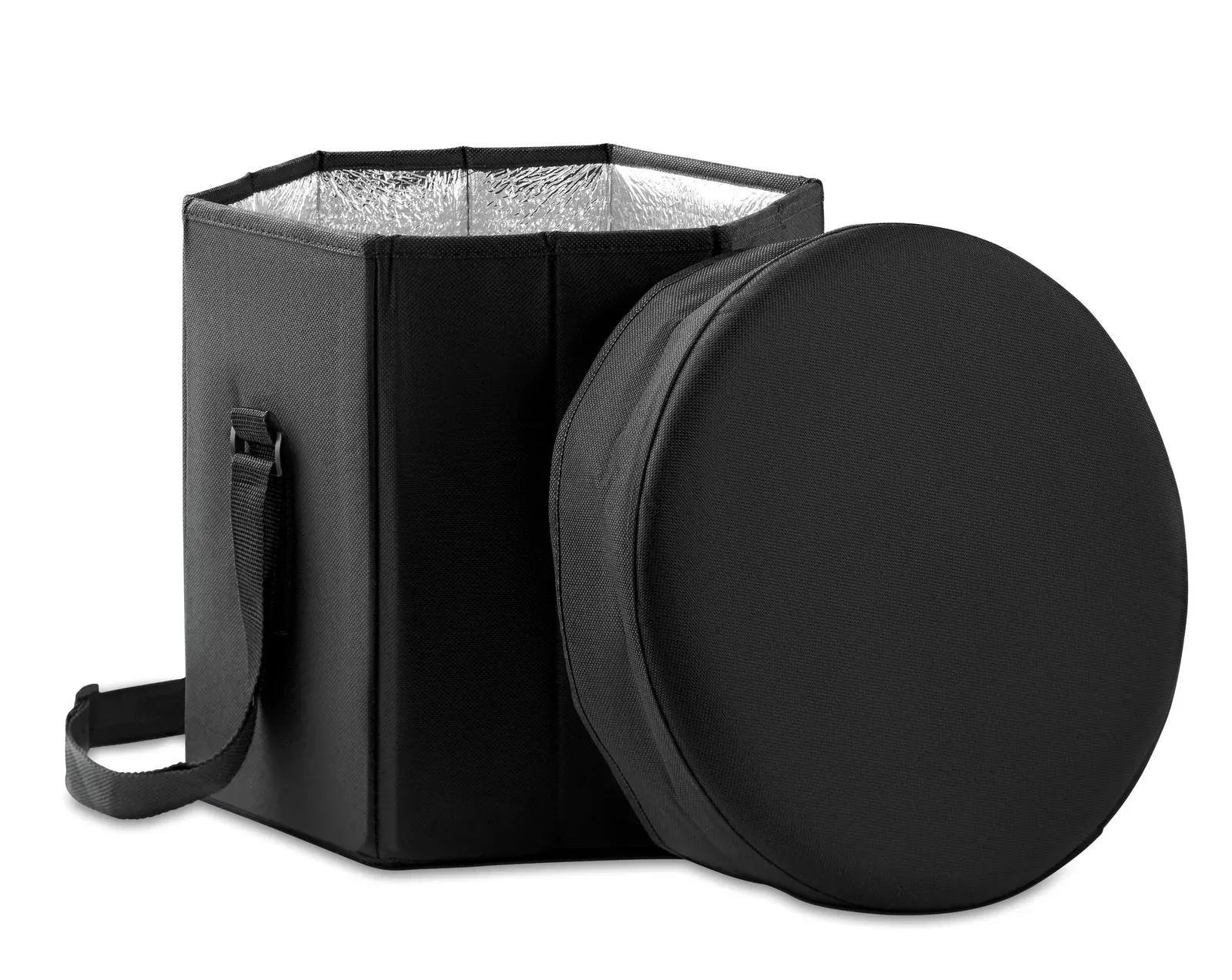Seat & Drink BBQ Cooler Bag, 3L Capacity — Black