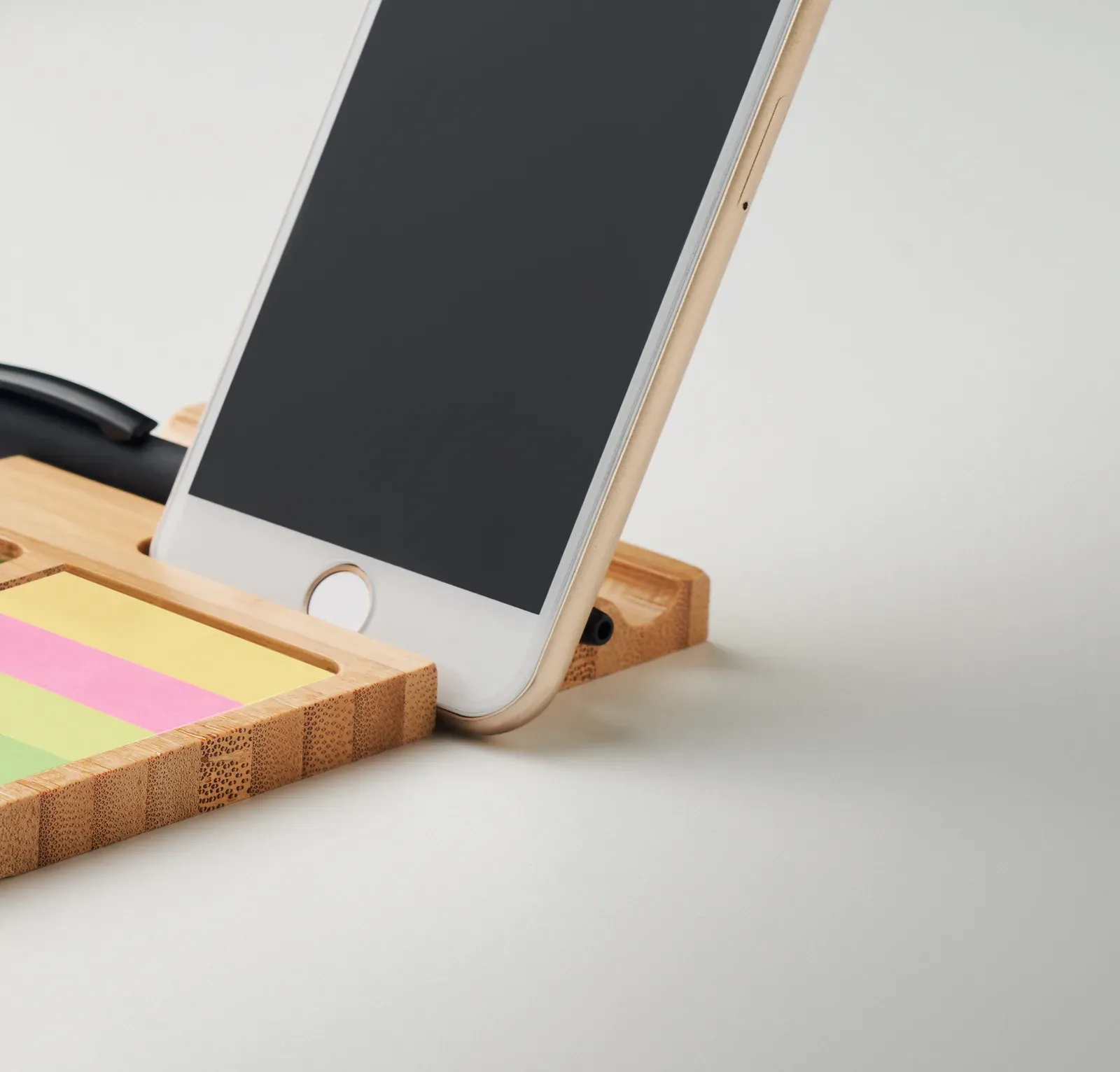 Trevis Bamboo Desk Phone Stand — Wood