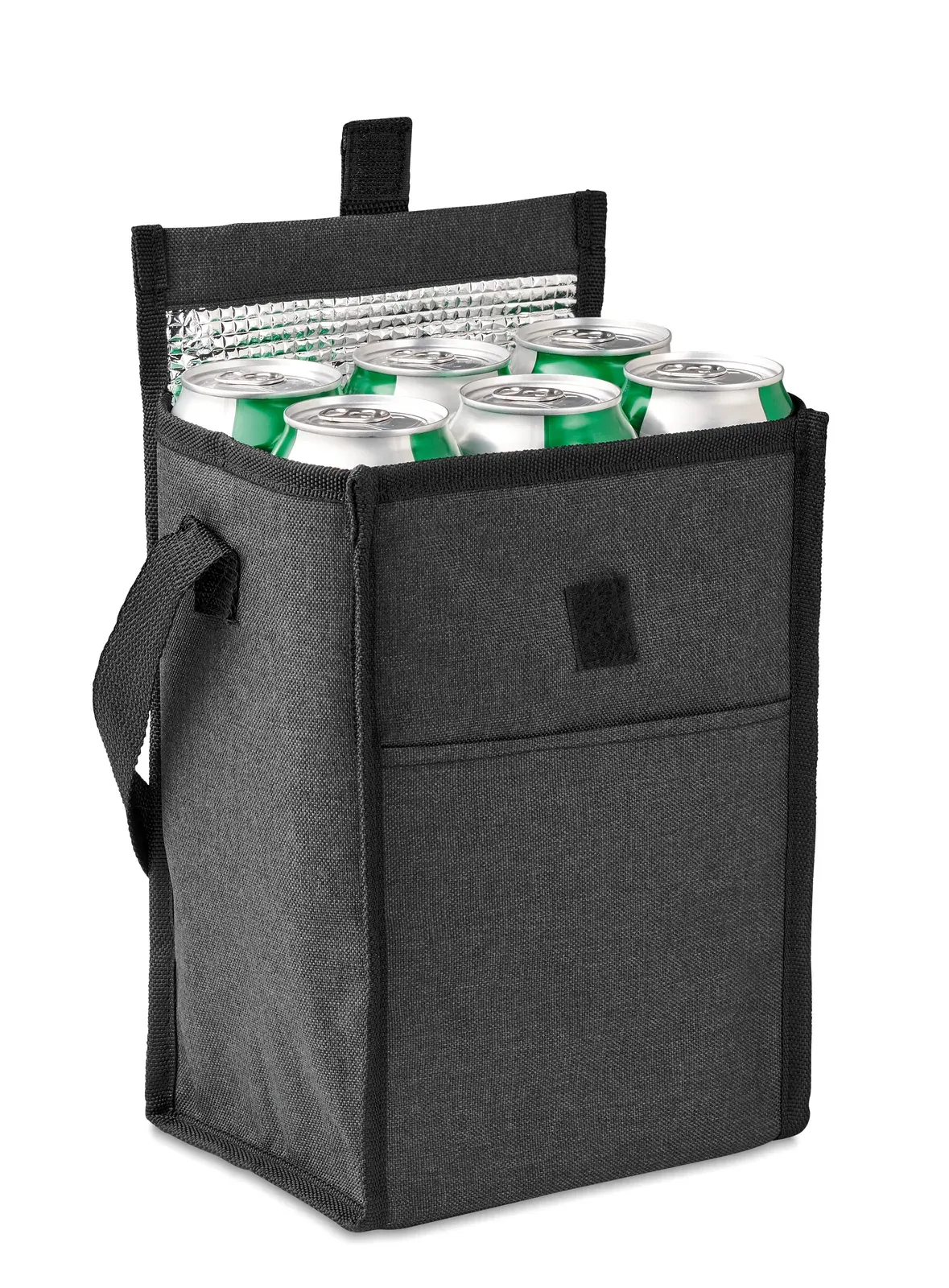 RPET Cooler Bag Bobe with 600d RPET 24X12X25 cm MO6462 Cooler Bag — Black