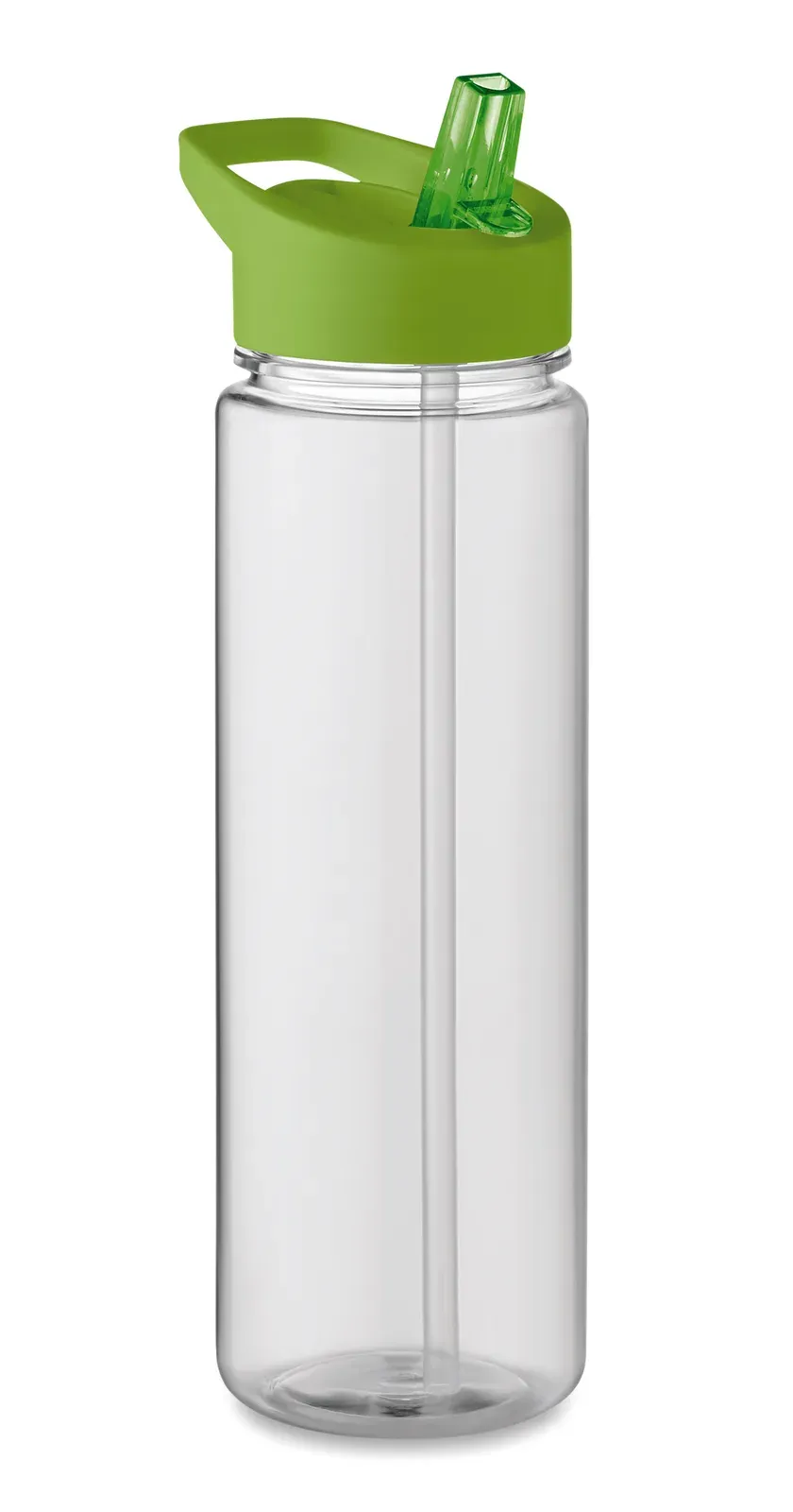 Alabama – Drinking Bottle in RPET and PP Flip-Top Lid with Straw — Lime
