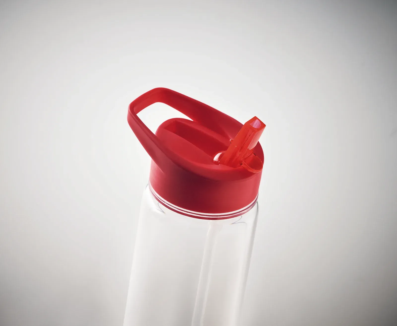Alabama – Drinking Bottle in RPET and PP Flip-Top Lid with Straw — Red