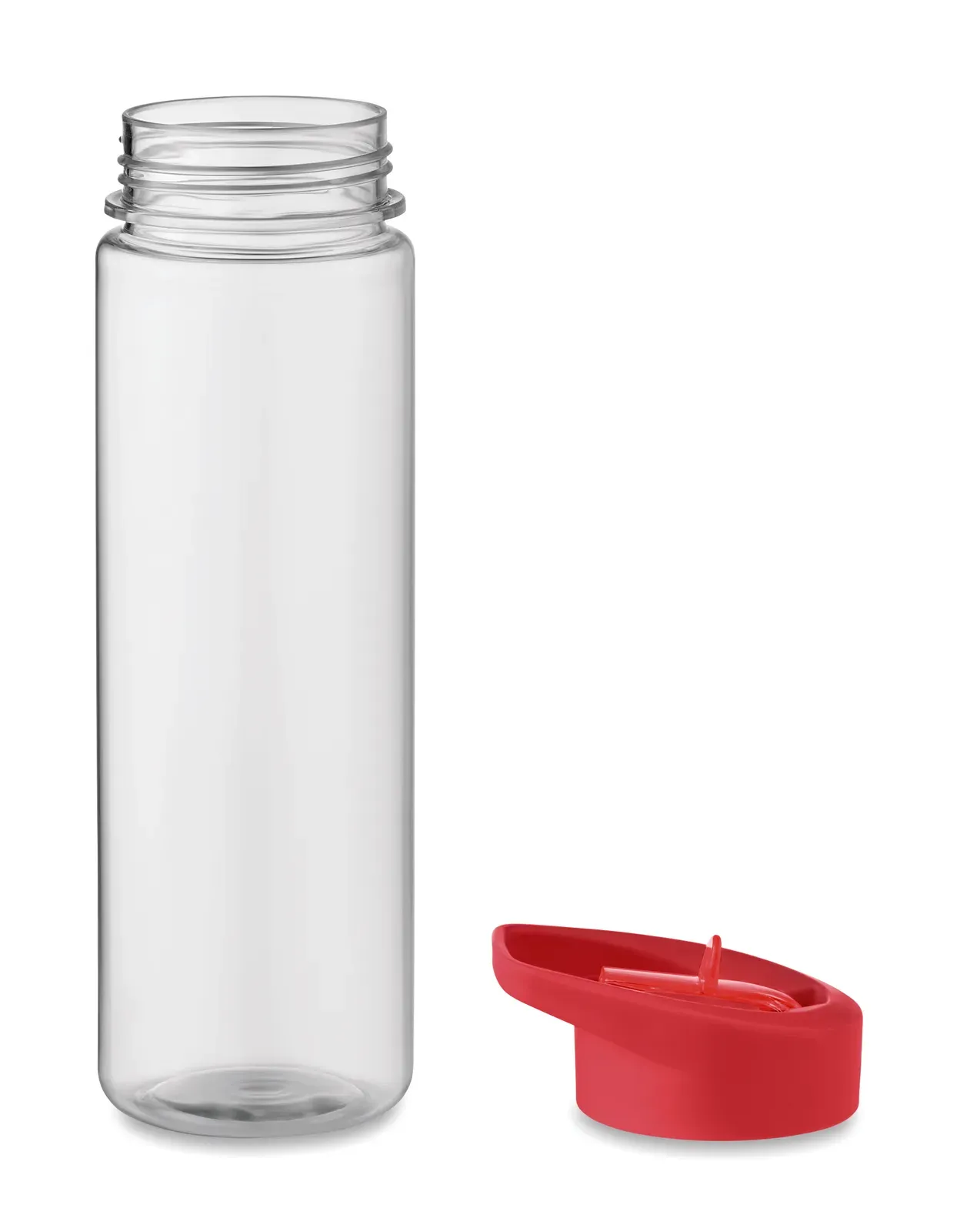 Alabama – Drinking Bottle in RPET and PP Flip-Top Lid with Straw — Red
