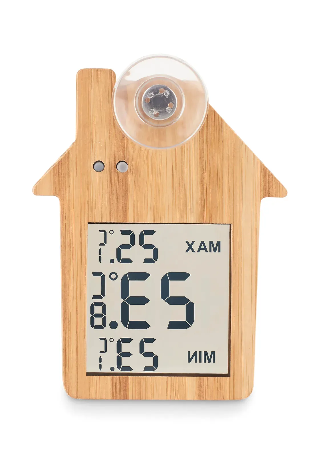 Hisa Bamboo Weather Station – House-Shaped with Suction Cup — Wood