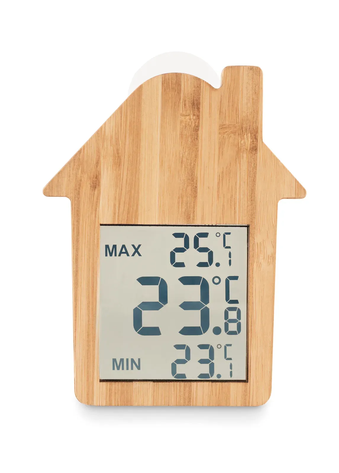 Hisa Bamboo Weather Station – House-Shaped with Suction Cup — Wood