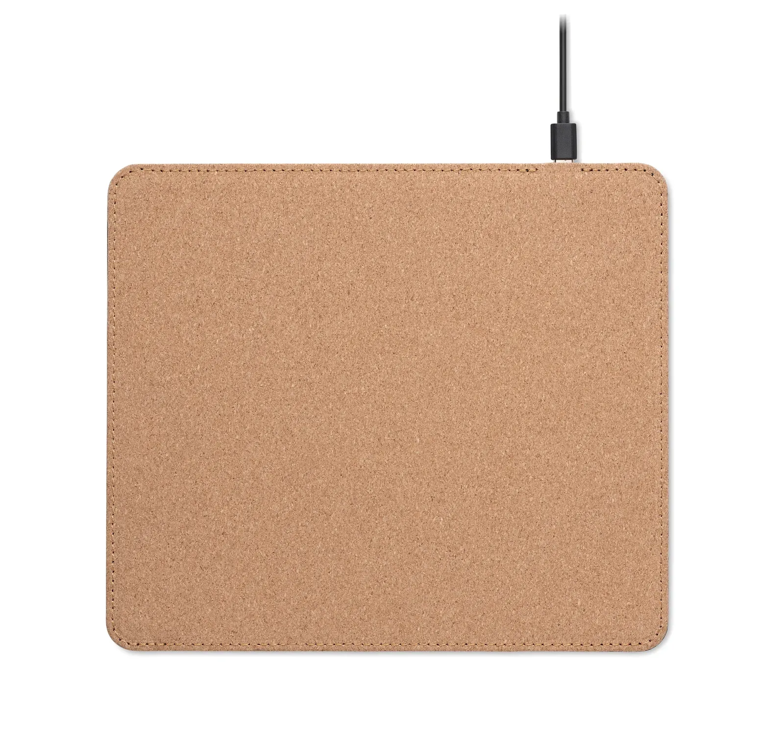 Wireless Matty Cork Mouse Mat with 15W Wireless Charger — Beige