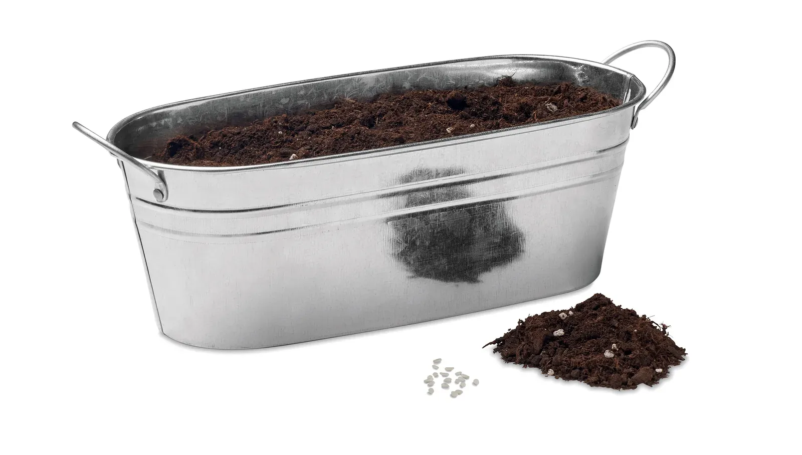 Mix Seeds Wooden Desk Stand with Clover Seed Kit — Matt Silver