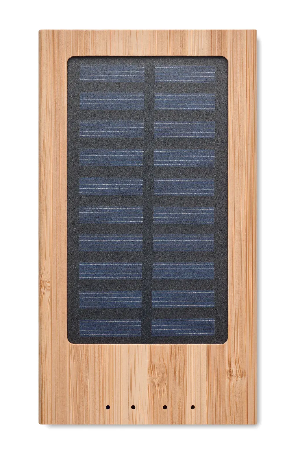 Arena Solar 4000mAh Power Bank – Bamboo Casing with Solar Panel — Wood