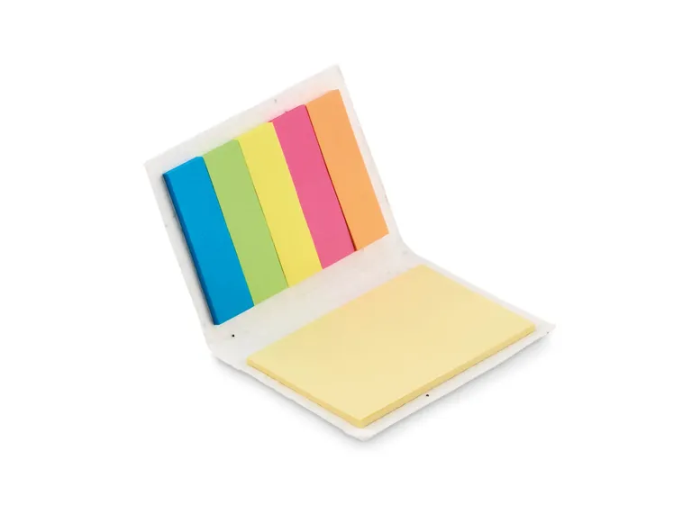 Vison Seed Plantable Sticky Note Pad – Grows Red Poppies, 5-Colour Markers