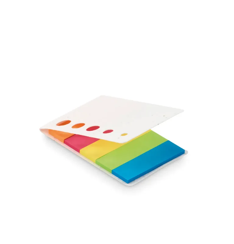 Memo Seed Plantable Page Marker Pad – 5 Assorted Colours, Grows Red Poppies