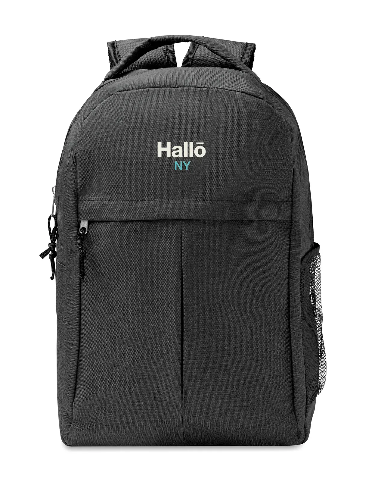 RPET Backpack Siena with Zippered Pocket 31X15X44 cm MO6515 Backpack — Black