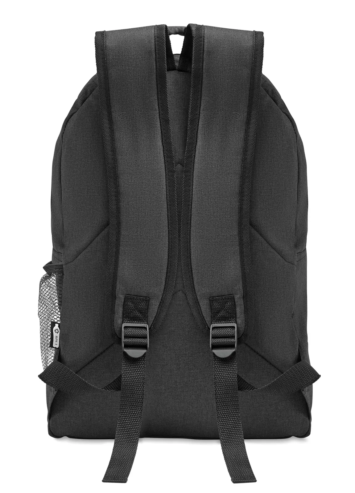 RPET Backpack Siena with Zippered Pocket 31X15X44 cm MO6515 Backpack — Black
