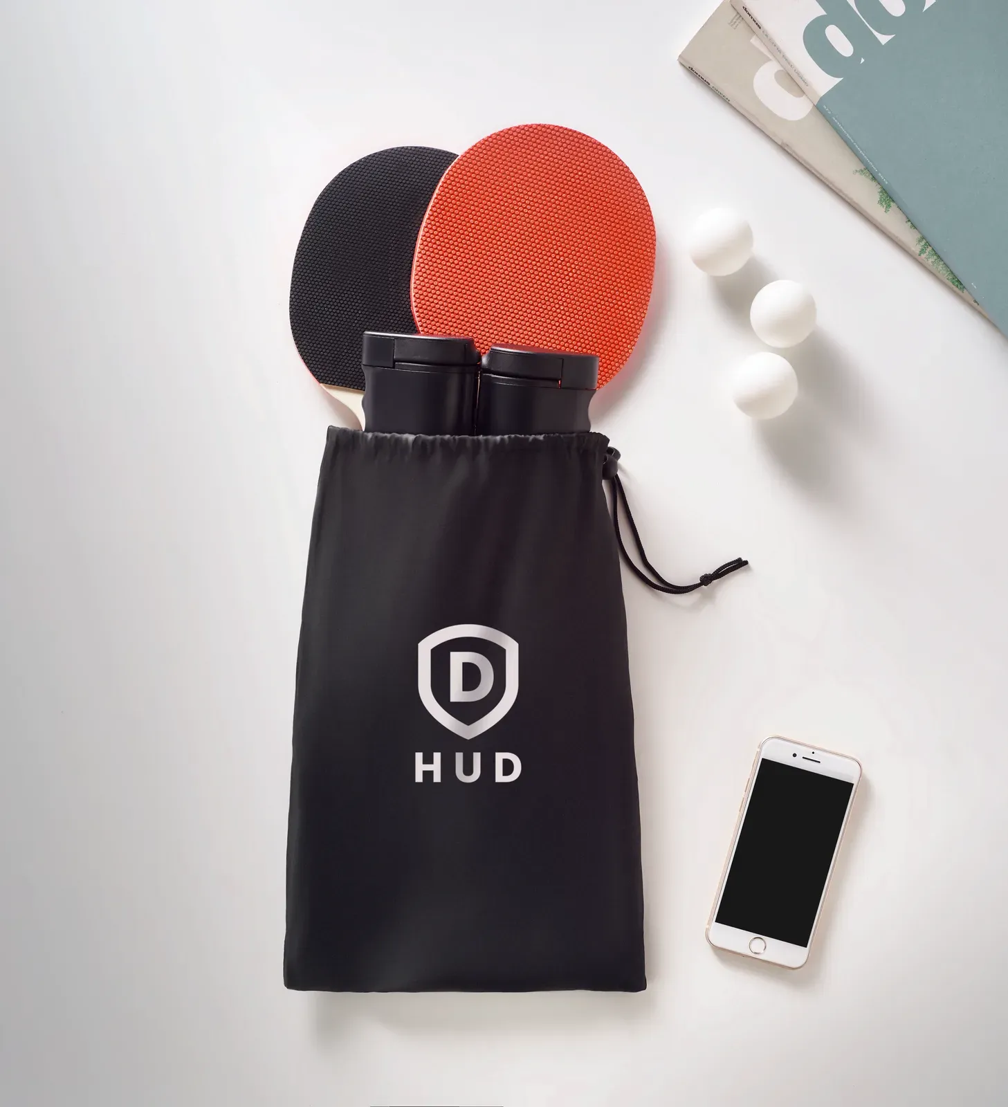 Ping Pong Table Tennis Set — Black