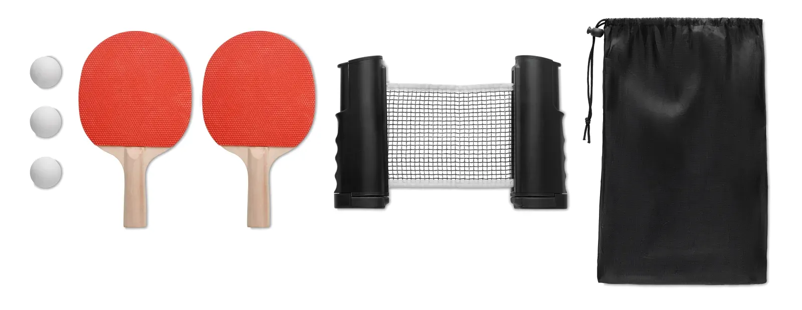 Ping Pong Table Tennis Set — Black