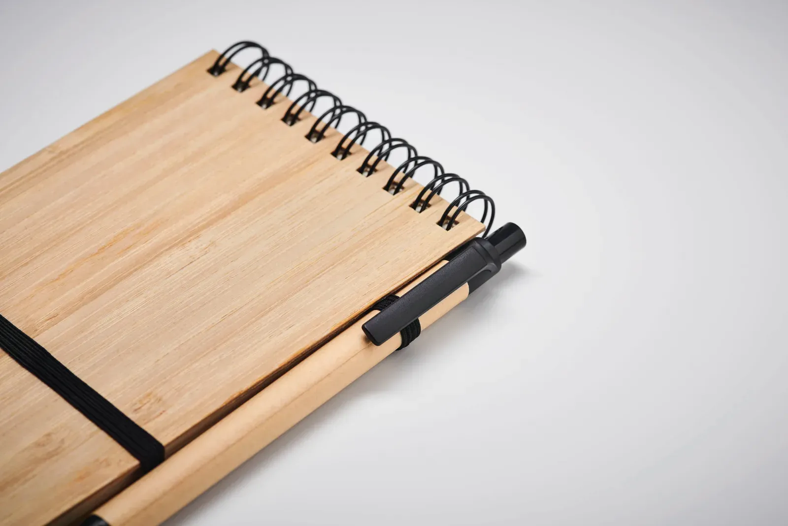Sonorabam A6 Bamboo Notepad & Pen Set — Black