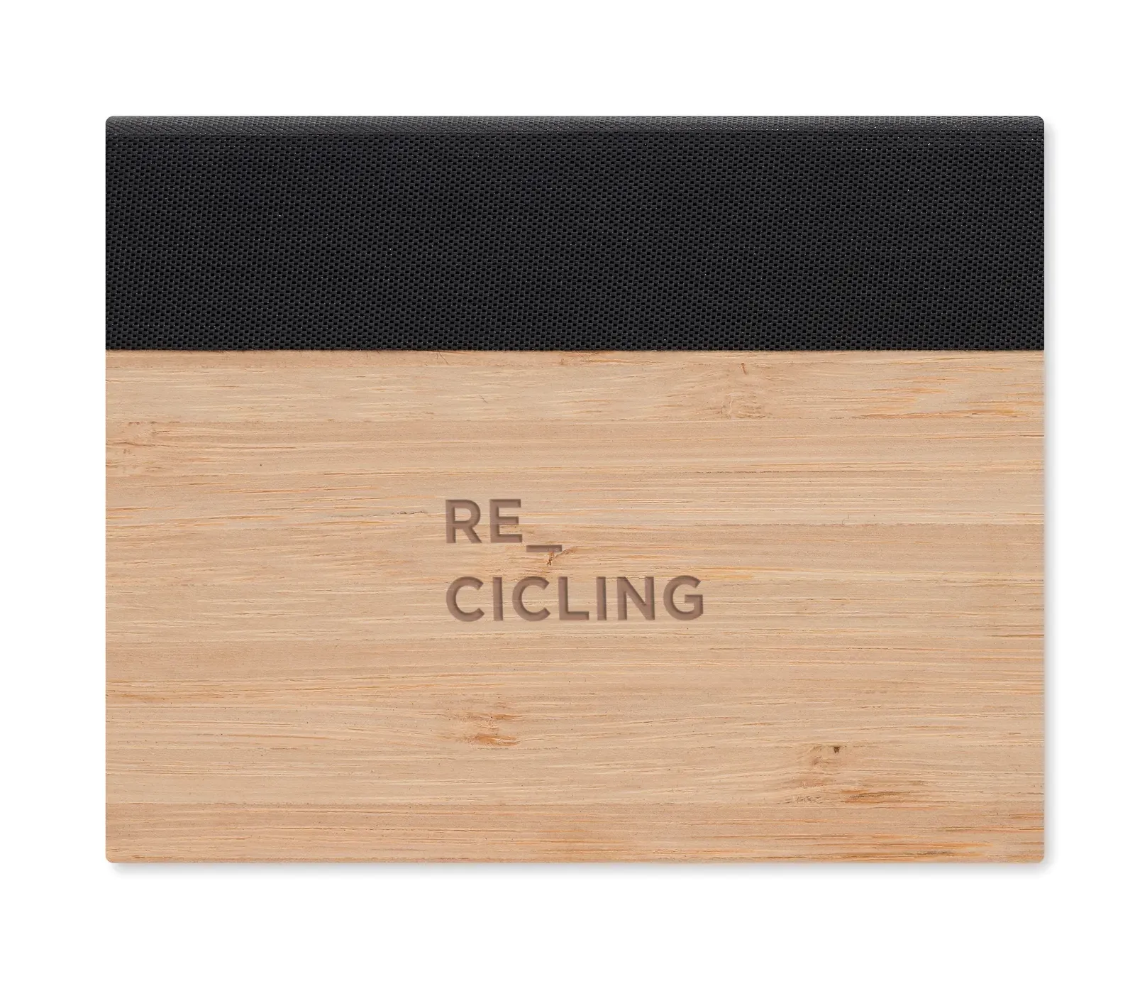 Visionbam Bamboo Cover Sticky Note Set – 5-Colour Markers, FSC-Certified — Black