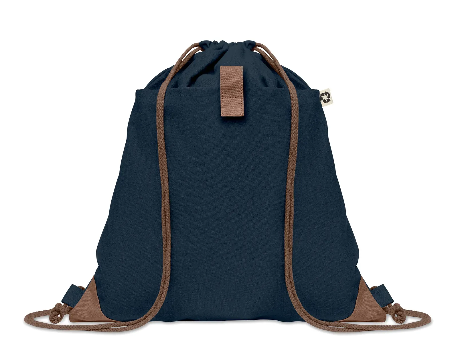 Recycled Cotton Drawstring Bag Panda Bag with 220 Gr/M² 38X42 cm — French Navy