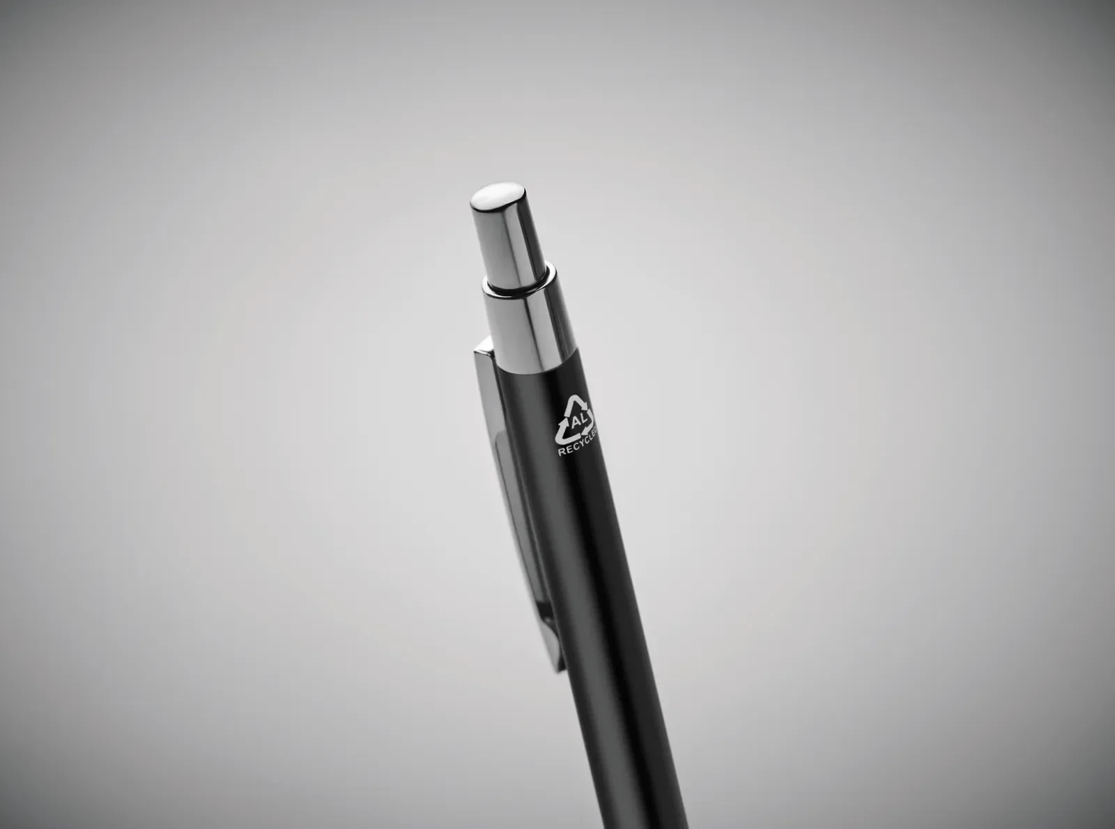 Dana Recycled Aluminium Push Button Pen — Black