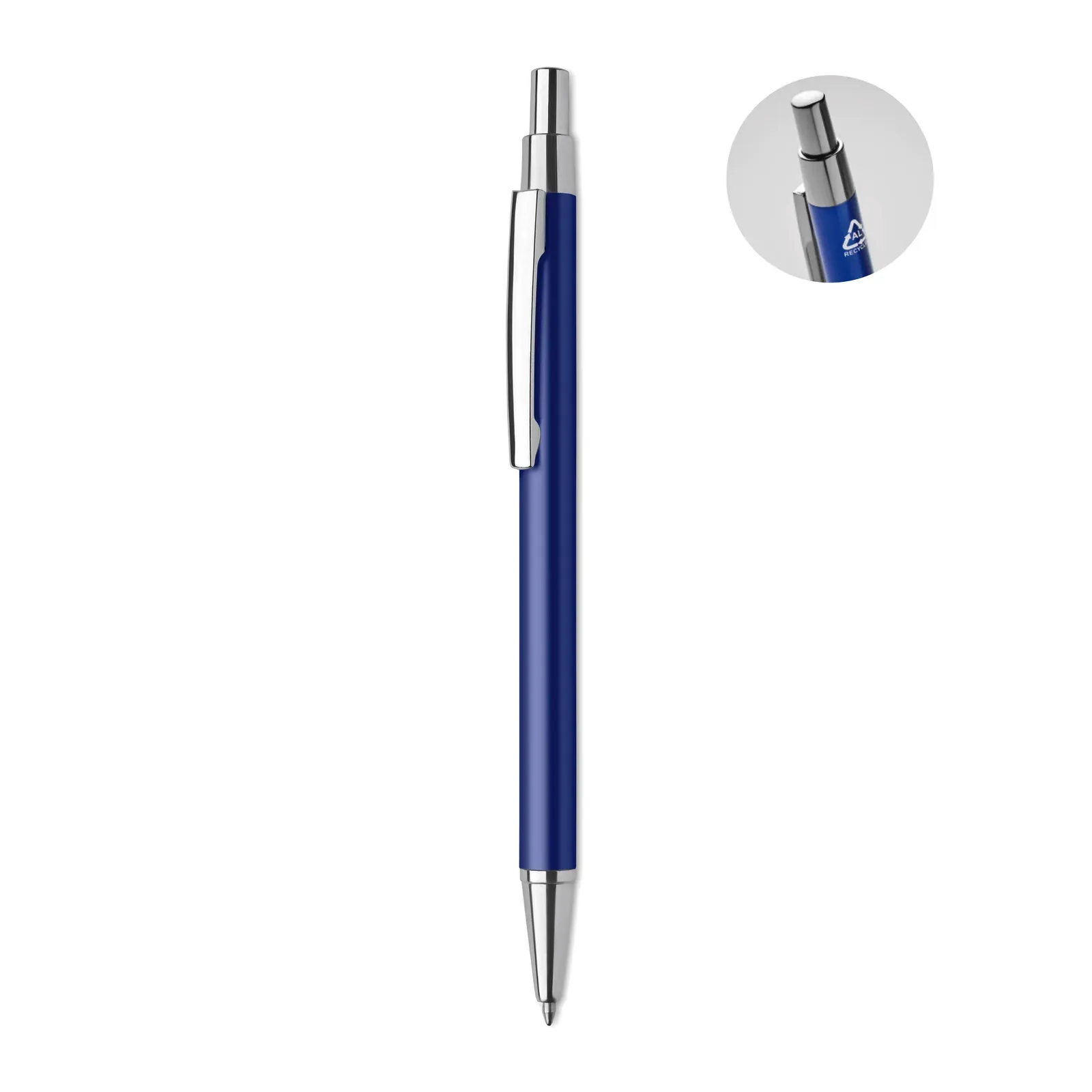 Dana Recycled Aluminium Push Button Pen — Royal Blue